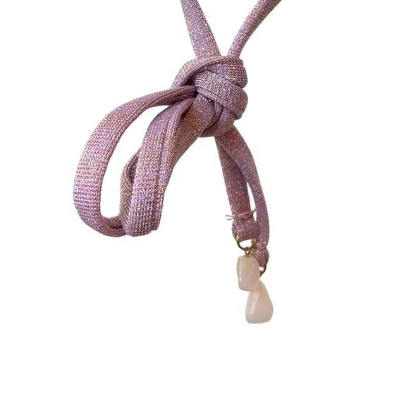 SOLD❗️Pink Bikini Isabella Rose Quartz Metallic Halter Marseille Triangle Top - Picture 5 of 9